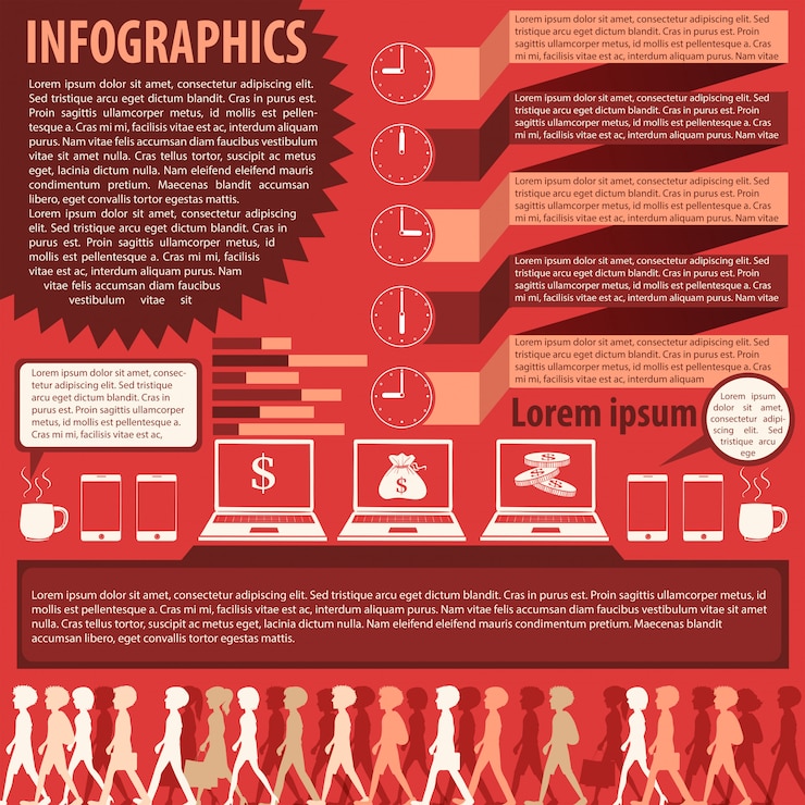 Vector una infografía de la economía