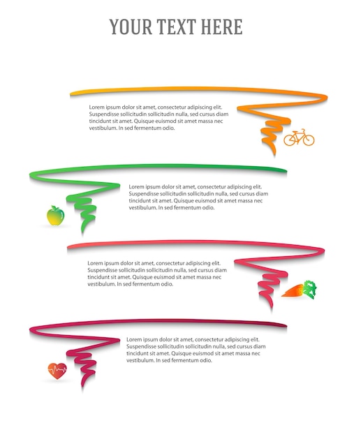 Vector infografía de elemento de diseño de presentación de estilo de vida saludable 05