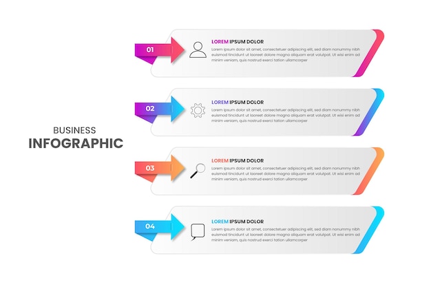 Infografía de elementos vectoriales para presentación y gráfico.