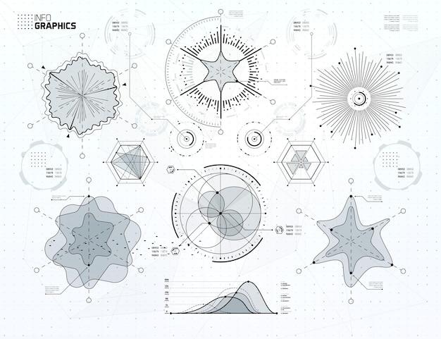 Vector infografía elementos