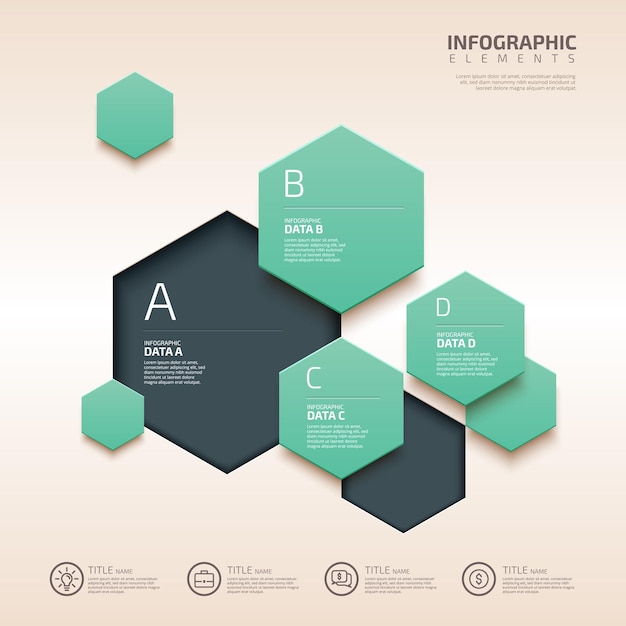 Infografía empresarial círculo estilo origami ilustración vectorial. se puede utilizar para el diseño del flujo de trabajo