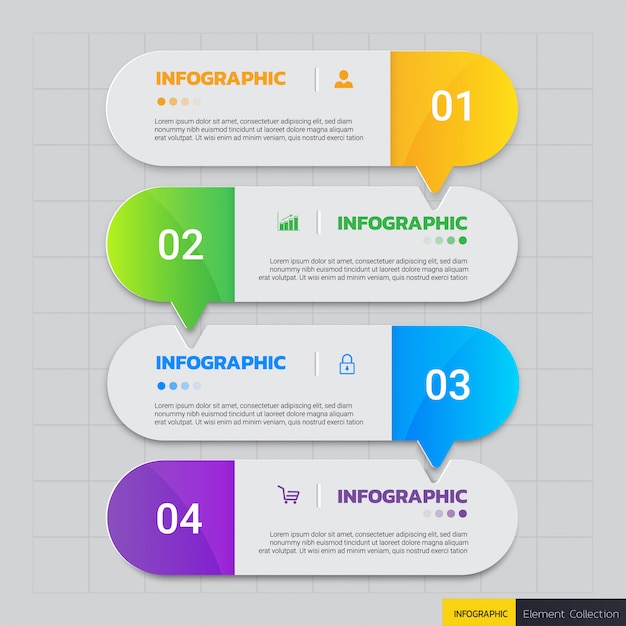 Infografía empresarial moderna