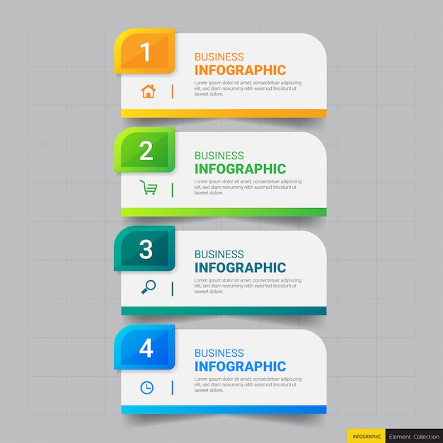 Infografía empresarial moderna