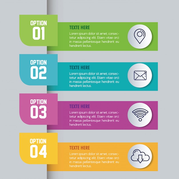 Vector infografía estadística con números e íconos de negocios