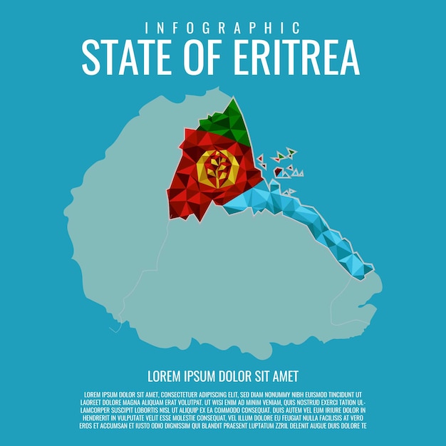 Vector infografía estado de eritrea