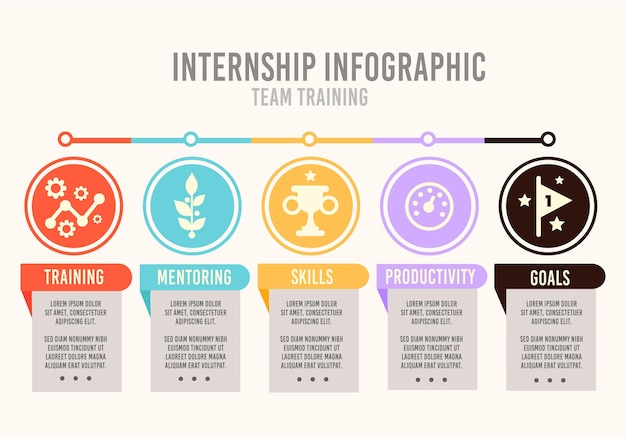 Infografía de formación en prácticas