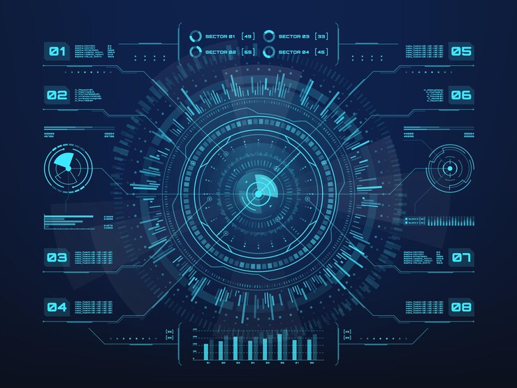 Vector infografía futurista de la interfaz de usuario de hud