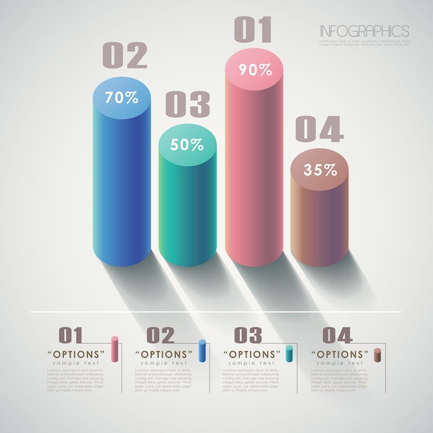 Infografía de gráfico abstracto