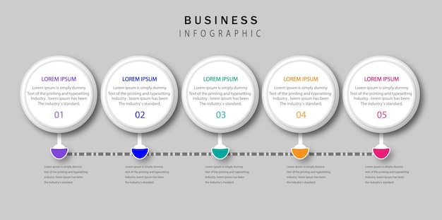 Infografía de gráfico circular plat