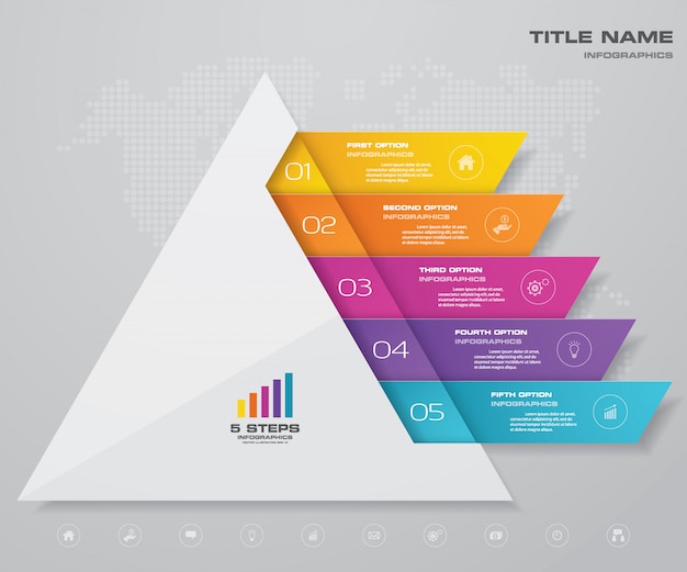 Infografía de gráfico de pirámide