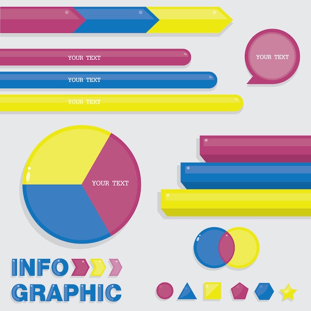 Vector infografía para la información de datos actuales.