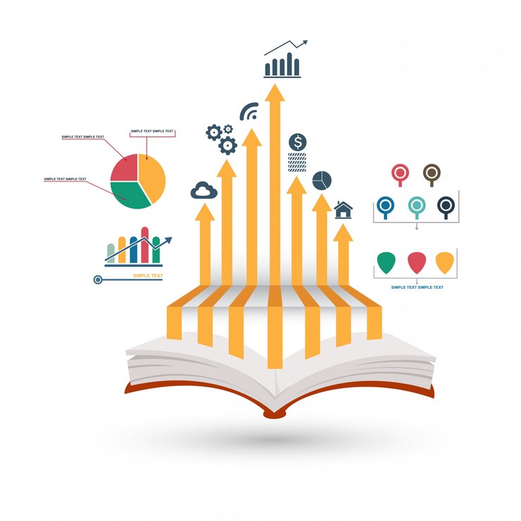 Vector infografía de libro abierto