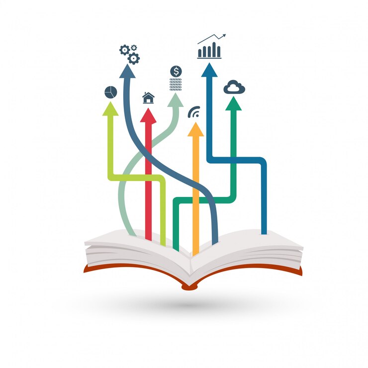 Vector infografía de libro abierto