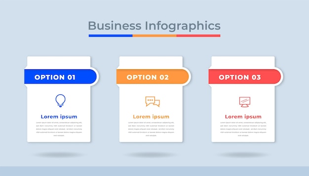 Infografía de línea de tiempo Visualización de datos comerciales Gráfico de diagrama de proceso con opciones de pasos