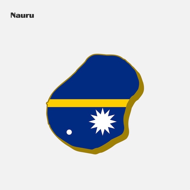 Infografía del mapa de la bandera de la nación de Nauru