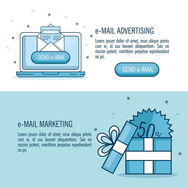 Infografía de marketing por correo electrónico y correo electrónico