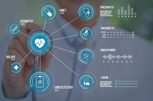 Infografía médica con foto