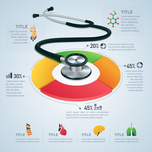 Vector infografía médica