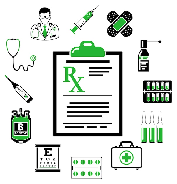Infografía de medicina y salud