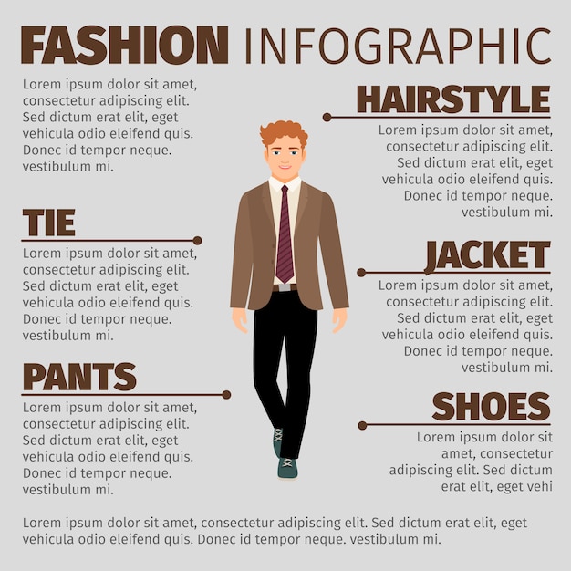 Infografía de moda con colegial feliz