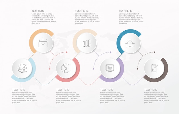 Infografía moderna para el concepto de negocio.