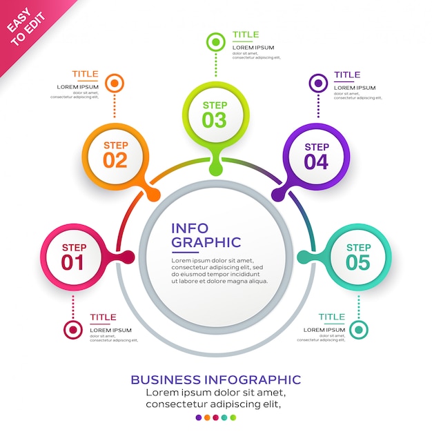Infografía moderna de negocios