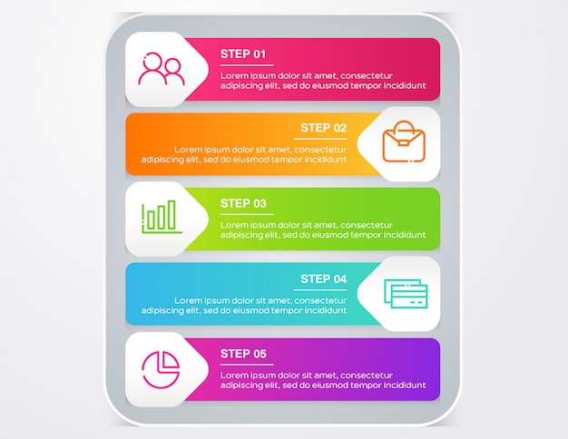 Vector infografía moderna de negocios