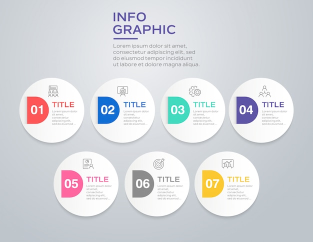 Infografía moderna de negocios