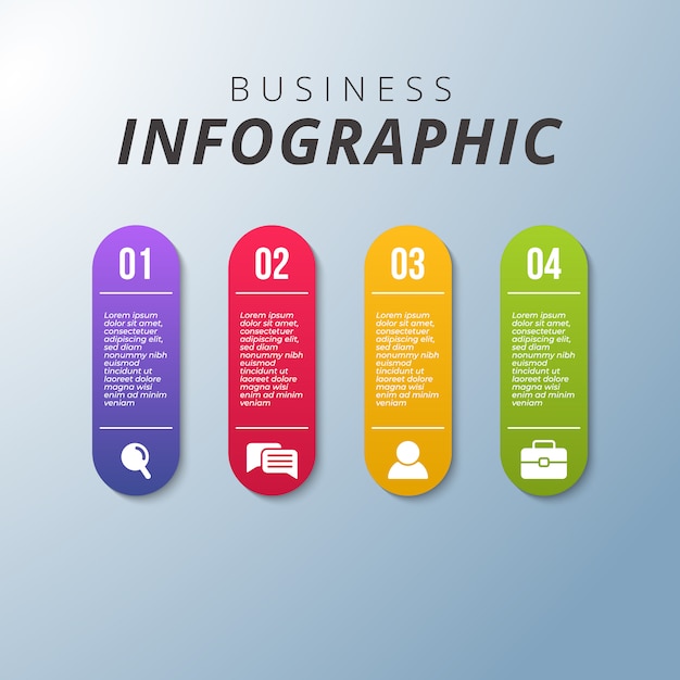 Vector infografía moderna de negocios