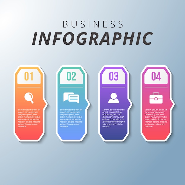 Vector infografía moderna de negocios