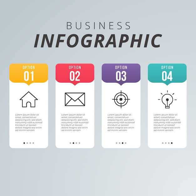 Vector infografía moderna de negocios