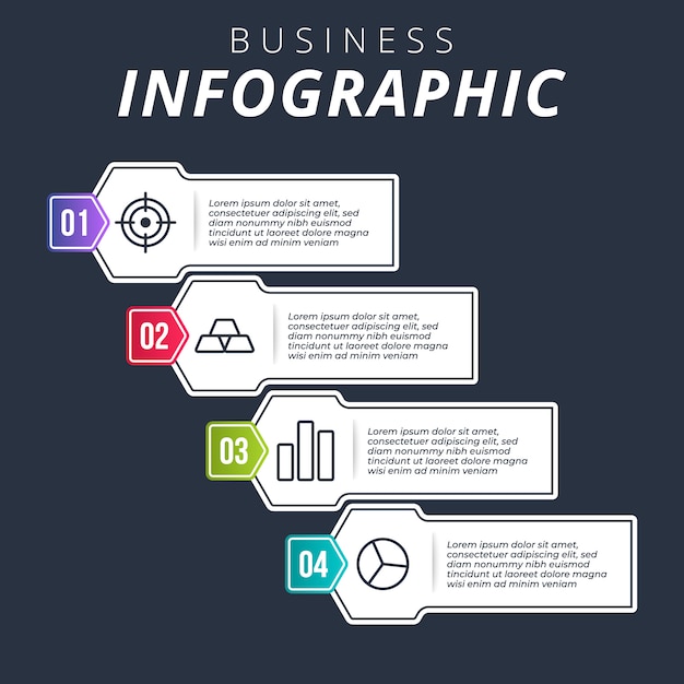 Vector infografía moderna de negocios