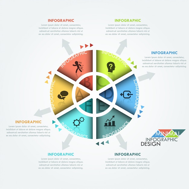 Infografía moderna opciones banner con gráfico circular