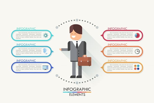 Infografía moderna opciones banner