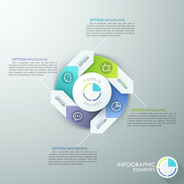 Infografía moderna opciones banner