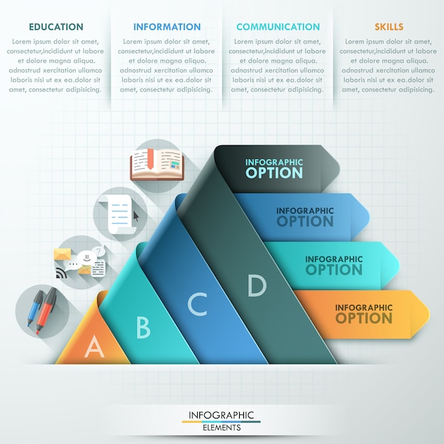 Infografía moderna opciones banner