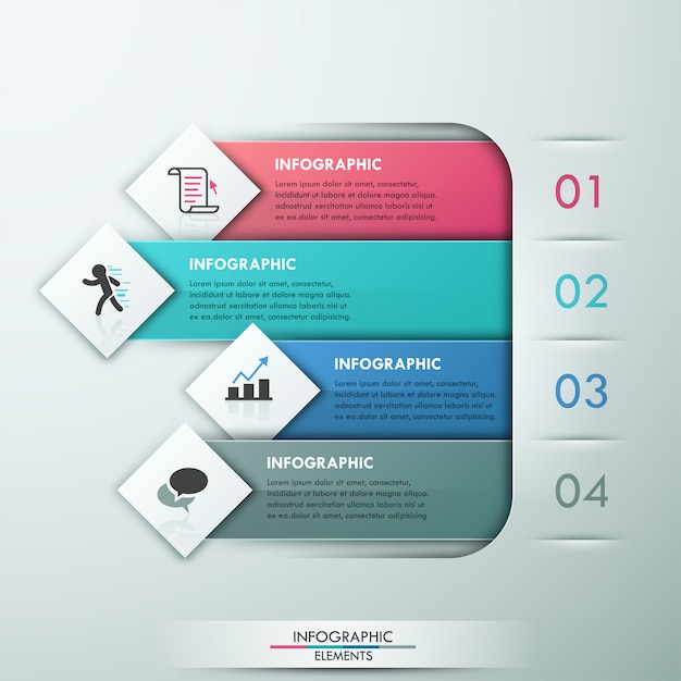 Infografía moderna opciones banner