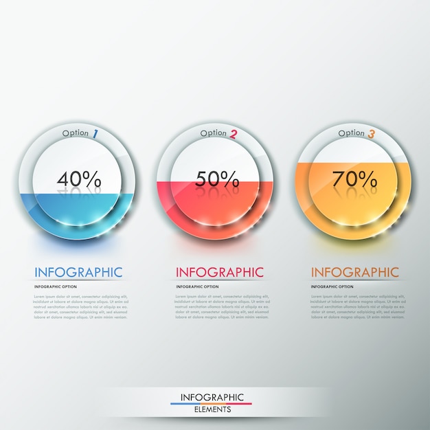 Infografía moderna opciones banner