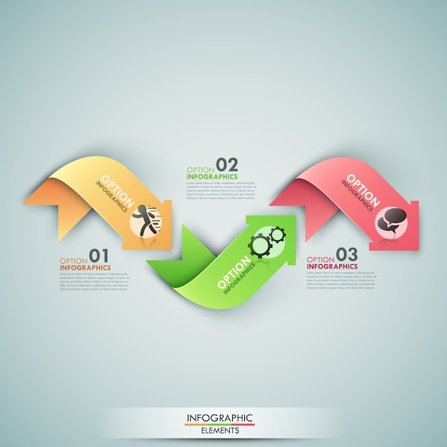 Infografía moderna opciones banner