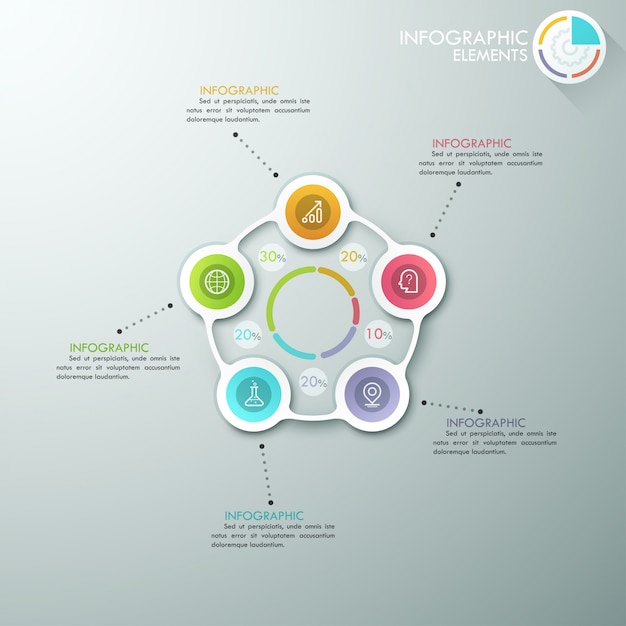 Infografía moderna plantilla de ciclo