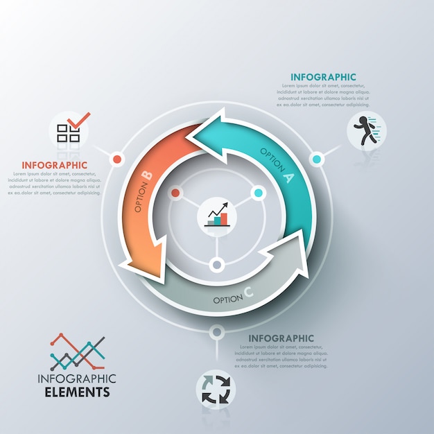 Infografía moderna plantilla de ciclo