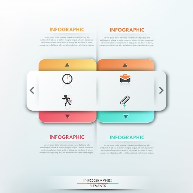 Infografía moderna plantilla de opciones