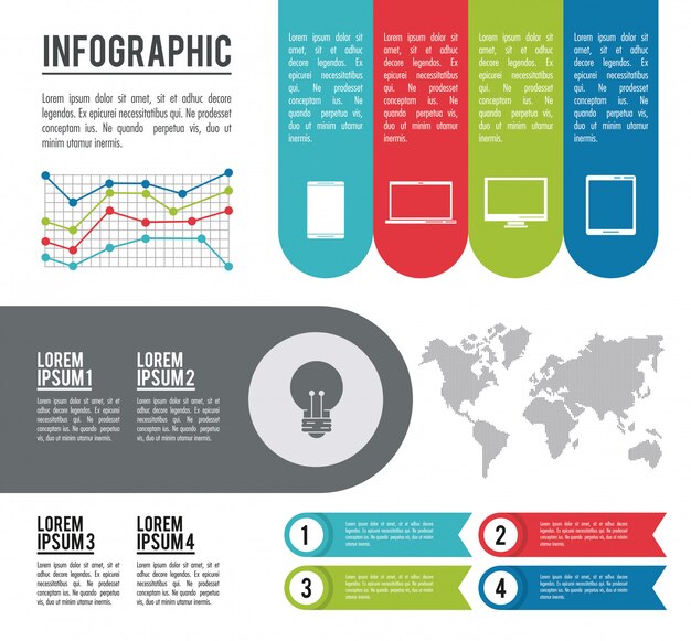 Infografía del mundo entero