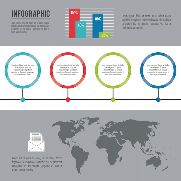 Infografía del mundo entero