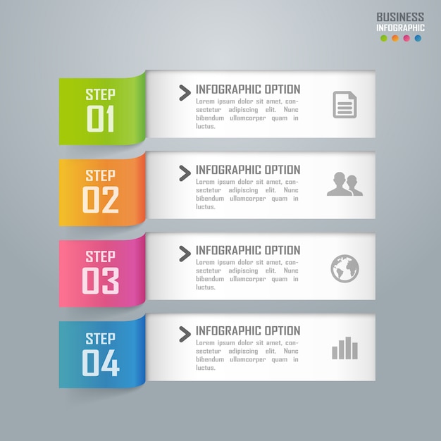 Infografía de negocios coloridos