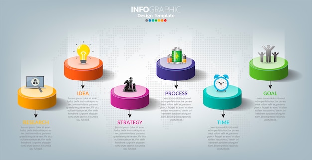 Infografía para negocios con concepto de éxito.