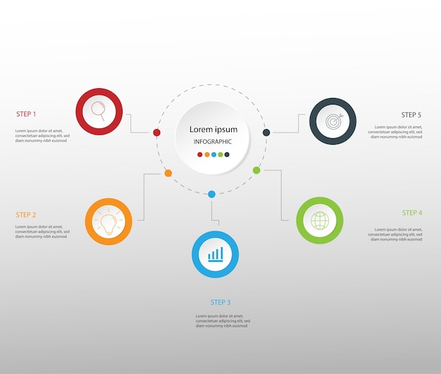 Infografía de negocios de diseño moderno