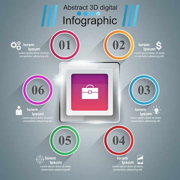 Infografía de negocios estilo origami