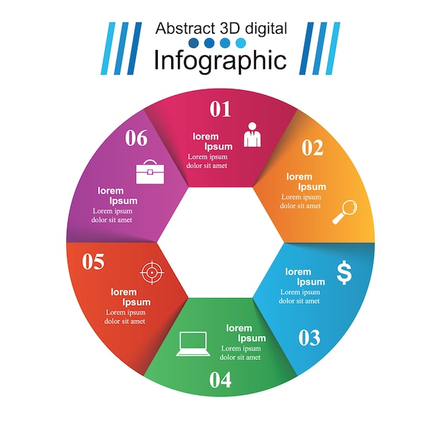 Infografía de negocios estilo origami