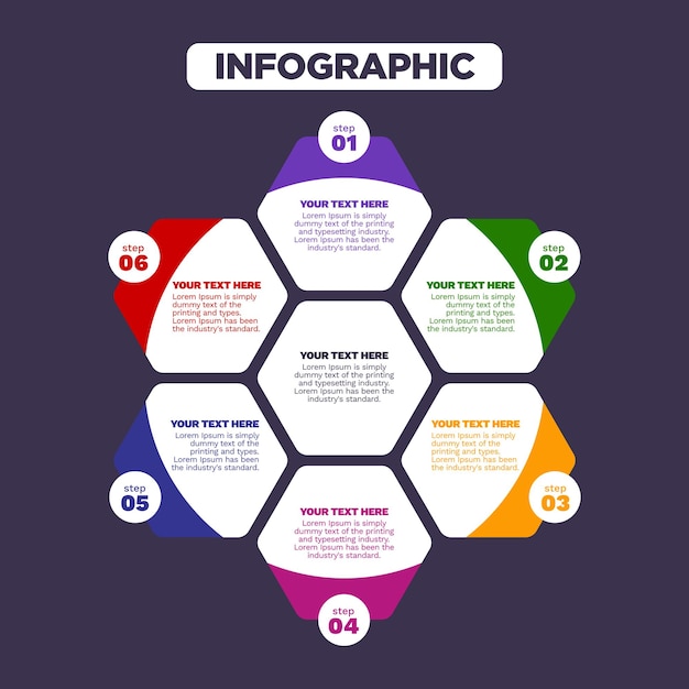 Infografía de negocios modernos de colores